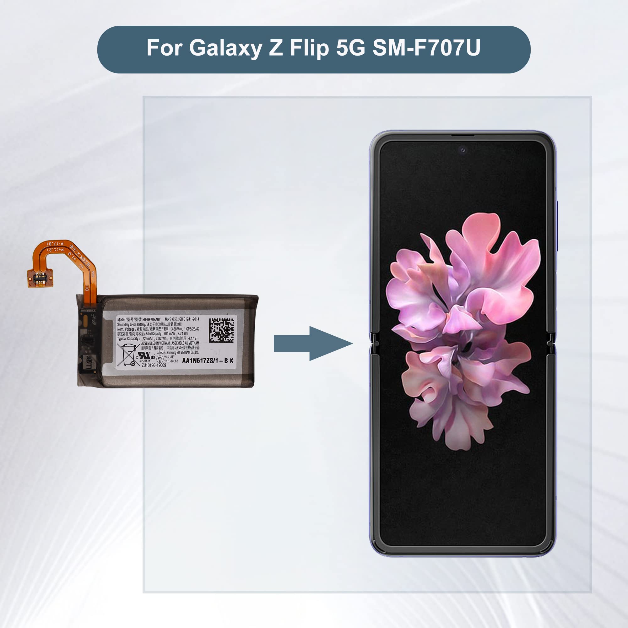 SAMSUNG - じゅ Amazon.com: E-YIIVIIL Replacement Battery EB-BF708ABY